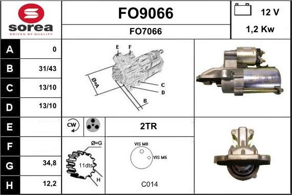 SNRA FO9066 - Motorino d'avviamento autozon.pro