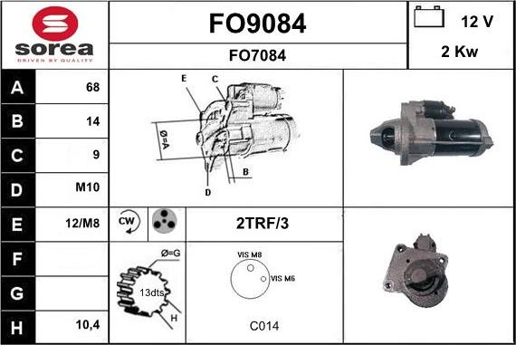 SNRA FO9084 - Motorino d'avviamento autozon.pro