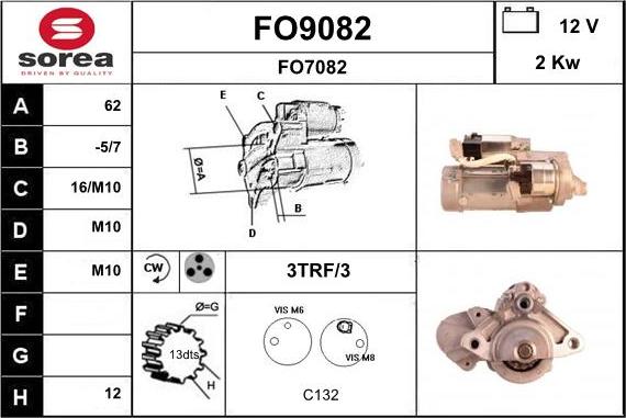 SNRA FO9082 - Motorino d'avviamento autozon.pro