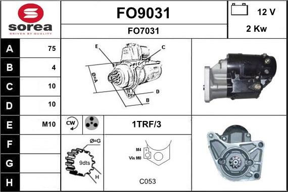 SNRA FO9031 - Motorino d'avviamento autozon.pro