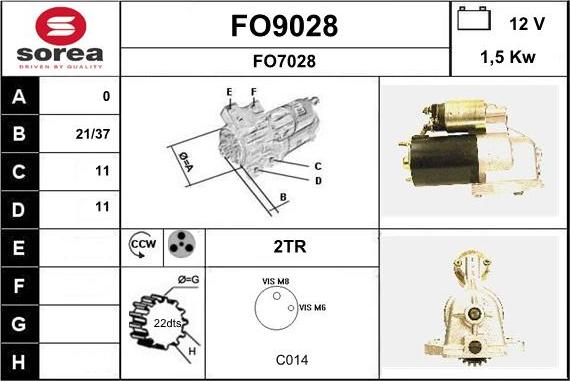 SNRA FO9028 - Motorino d'avviamento autozon.pro