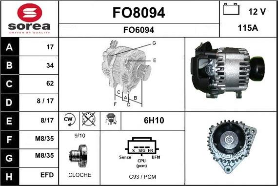 SNRA FO8094 - Alternatore autozon.pro