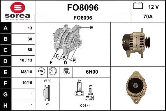 SNRA FO8096 - Alternatore autozon.pro