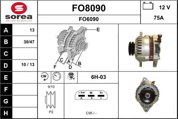 SNRA FO8090 - Alternatore autozon.pro