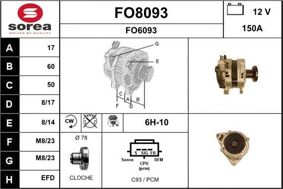 SNRA FO8093 - Alternatore autozon.pro