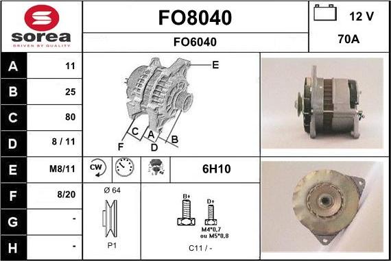 SNRA FO8040 - Alternatore autozon.pro