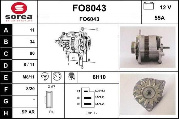 SNRA FO8043 - Alternatore autozon.pro