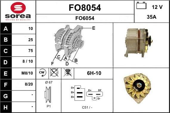 SNRA FO8054 - Alternatore autozon.pro