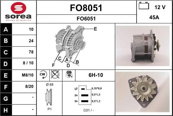 SNRA FO8051 - Alternatore autozon.pro