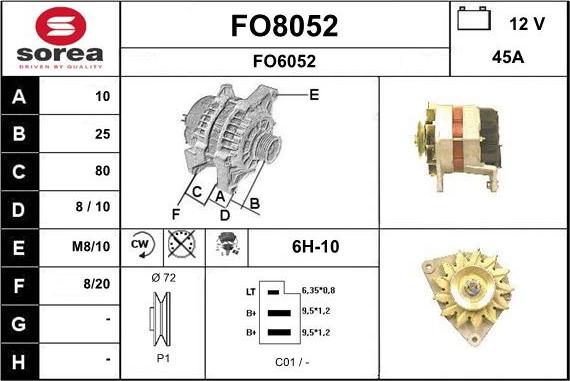 SNRA FO8052 - Alternatore autozon.pro