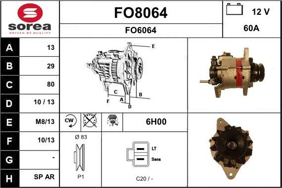 SNRA FO8064 - Alternatore autozon.pro