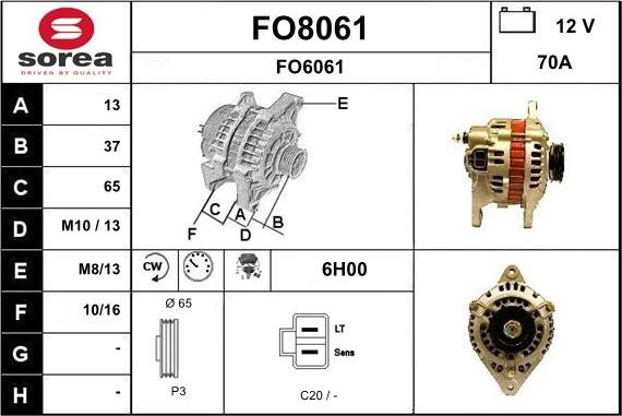 SNRA FO8061 - Alternatore autozon.pro