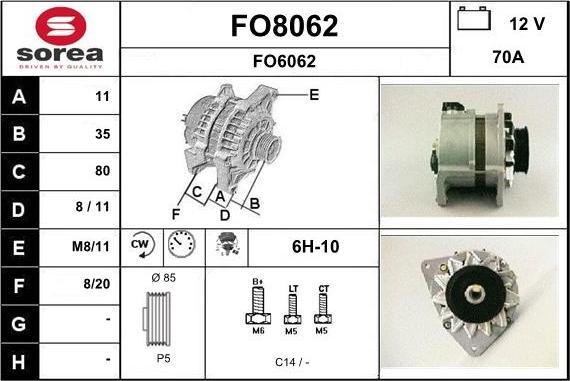 SNRA FO8062 - Alternatore autozon.pro