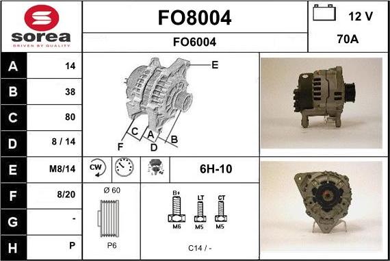 SNRA FO8004 - Alternatore autozon.pro