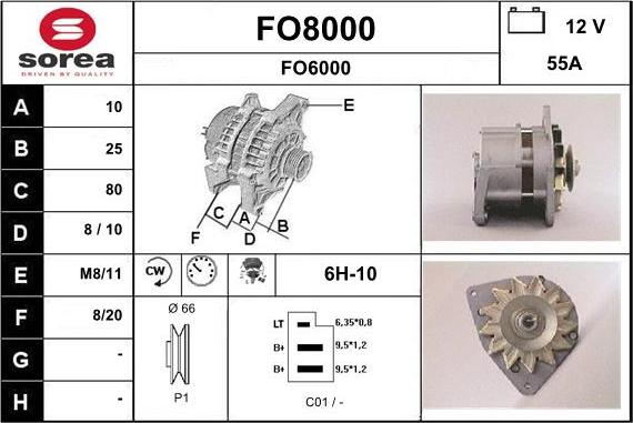 SNRA FO8000 - Alternatore autozon.pro