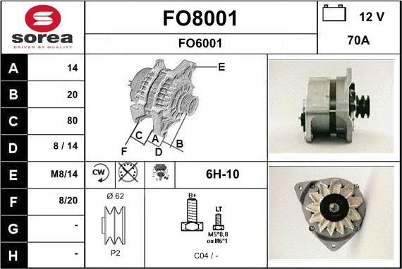 SNRA FO8001 - Alternatore autozon.pro