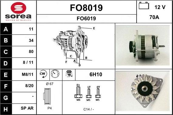 SNRA FO8019 - Alternatore autozon.pro