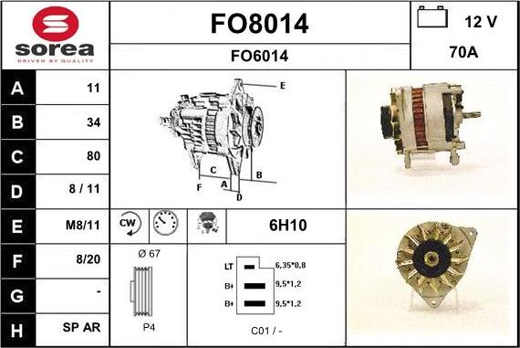 SNRA FO8014 - Alternatore autozon.pro