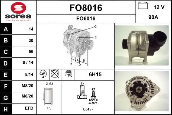 SNRA FO8016 - Alternatore autozon.pro