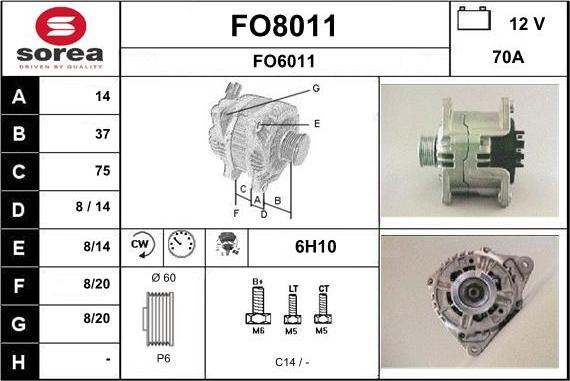 SNRA FO8011 - Alternatore autozon.pro