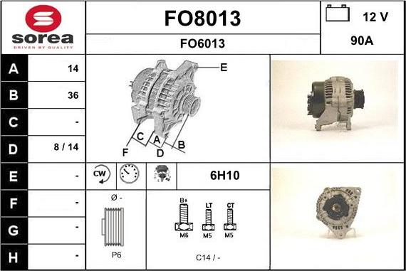 SNRA FO8013 - Alternatore autozon.pro