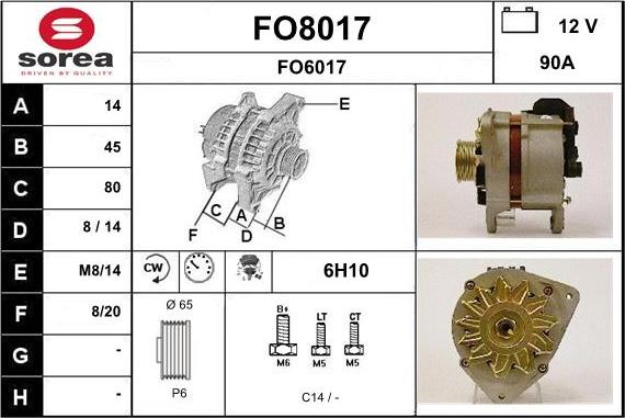 SNRA FO8017 - Alternatore autozon.pro