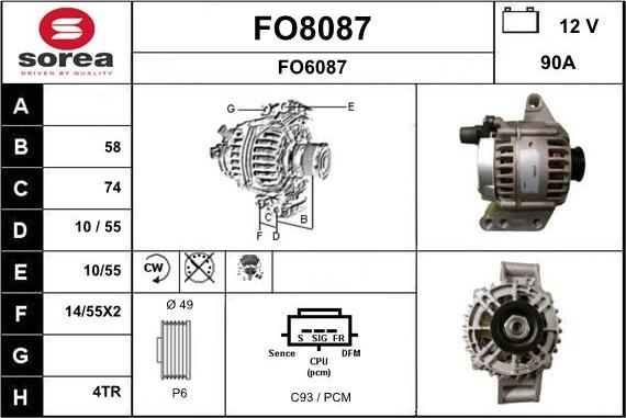 SNRA FO8087 - Alternatore autozon.pro