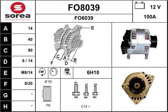 SNRA FO8039 - Alternatore autozon.pro