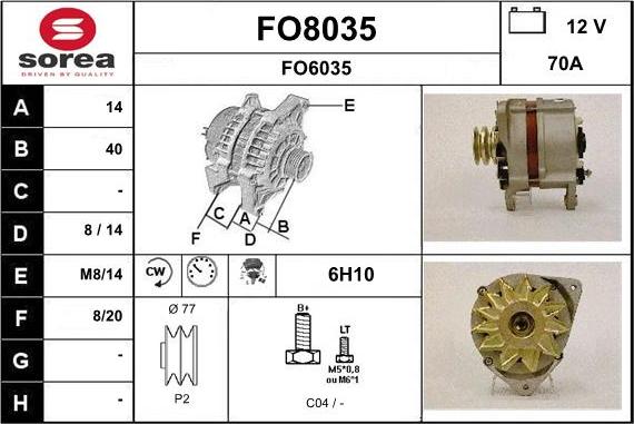 SNRA FO8035 - Alternatore autozon.pro