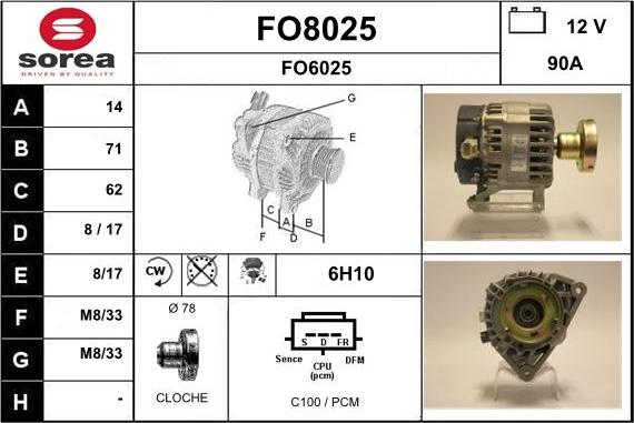 SNRA FO8025 - Alternatore autozon.pro