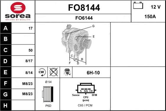 SNRA FO8144 - Alternatore autozon.pro