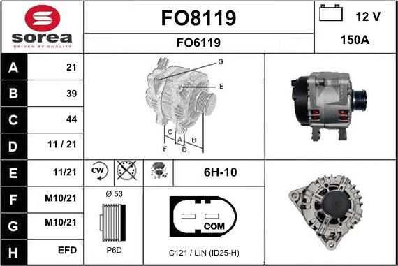 SNRA FO8119 - Alternatore autozon.pro