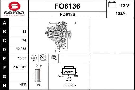 SNRA FO8136 - Alternatore autozon.pro