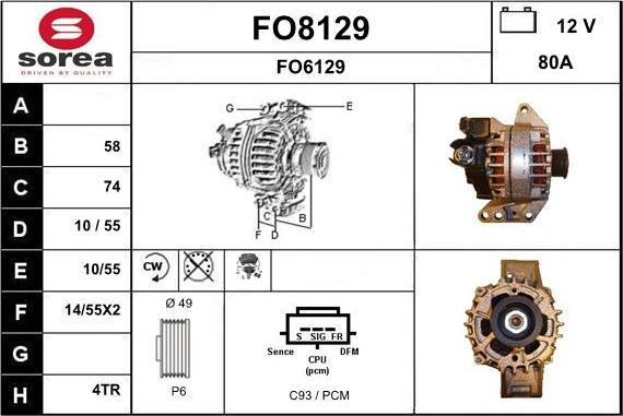 SNRA FO8129 - Alternatore autozon.pro