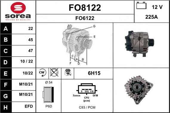 SNRA FO8122 - Alternatore autozon.pro