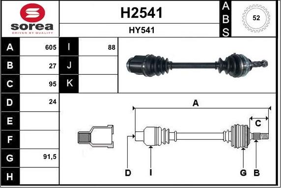 SNRA H2541 - Albero motore / Semiasse autozon.pro