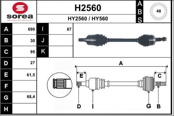 SNRA H2560 - Albero motore / Semiasse autozon.pro