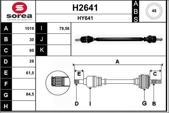 SNRA H2641 - Albero motore / Semiasse autozon.pro