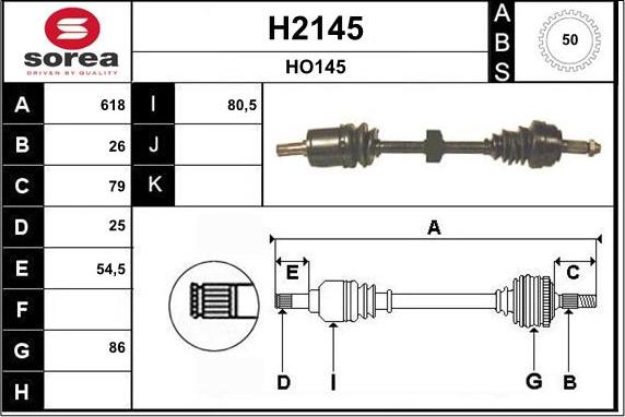 SNRA H2145 - Albero motore / Semiasse autozon.pro