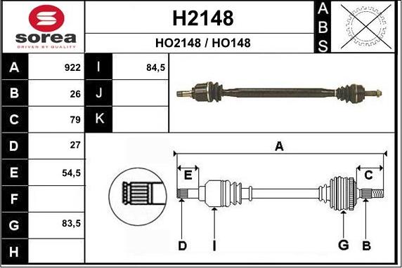 SNRA H2148 - Albero motore / Semiasse autozon.pro