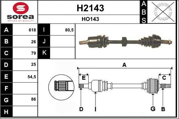 SNRA H2143 - Albero motore / Semiasse autozon.pro