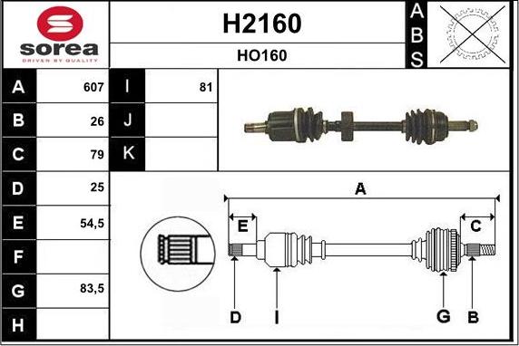 SNRA H2160 - Albero motore / Semiasse autozon.pro