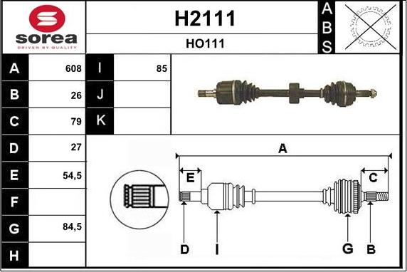 SNRA H2111 - Albero motore / Semiasse autozon.pro