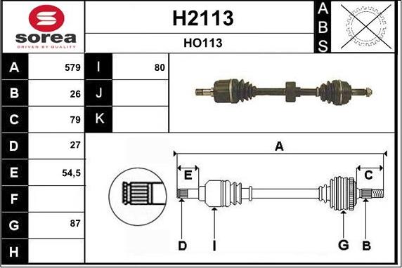 SNRA H2113 - Albero motore / Semiasse autozon.pro