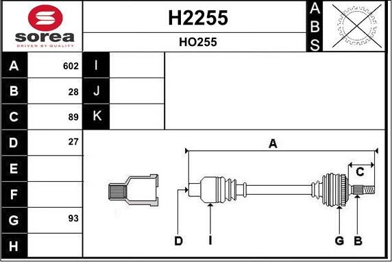 SNRA H2255 - Albero motore / Semiasse autozon.pro