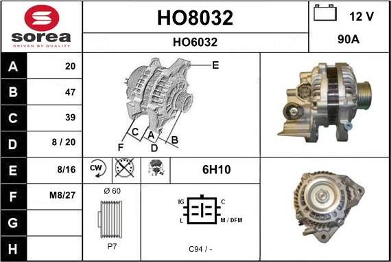 SNRA HO8032 - Alternatore autozon.pro