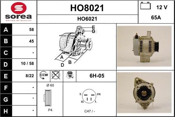 SNRA HO8021 - Alternatore autozon.pro