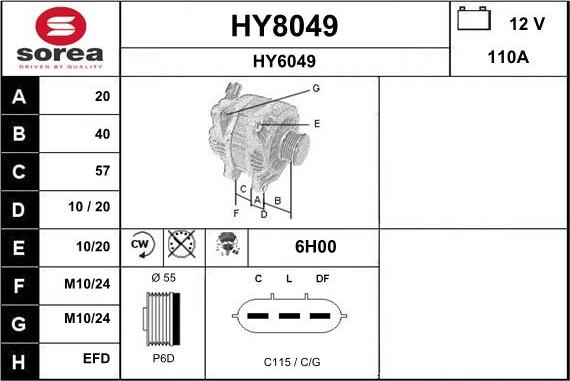 SNRA HY8049 - Alternatore autozon.pro