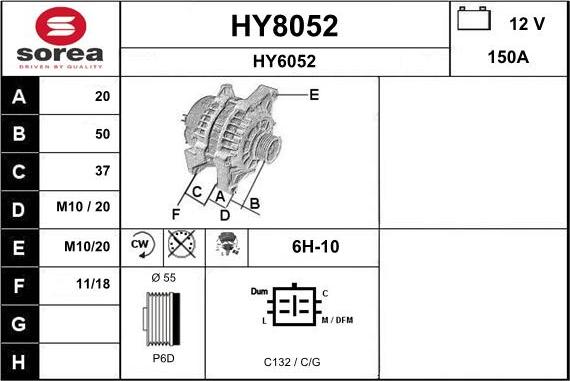 SNRA HY8052 - Alternatore autozon.pro