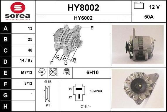 SNRA HY8002 - Alternatore autozon.pro